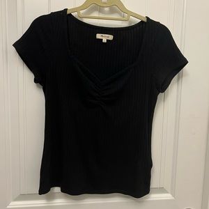 Madewell Sweetheart Ribbed Tee-Size Small